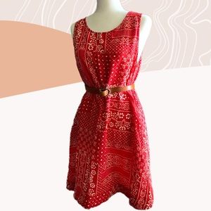 Rachel Zoe 100% Linen Bandana Dress